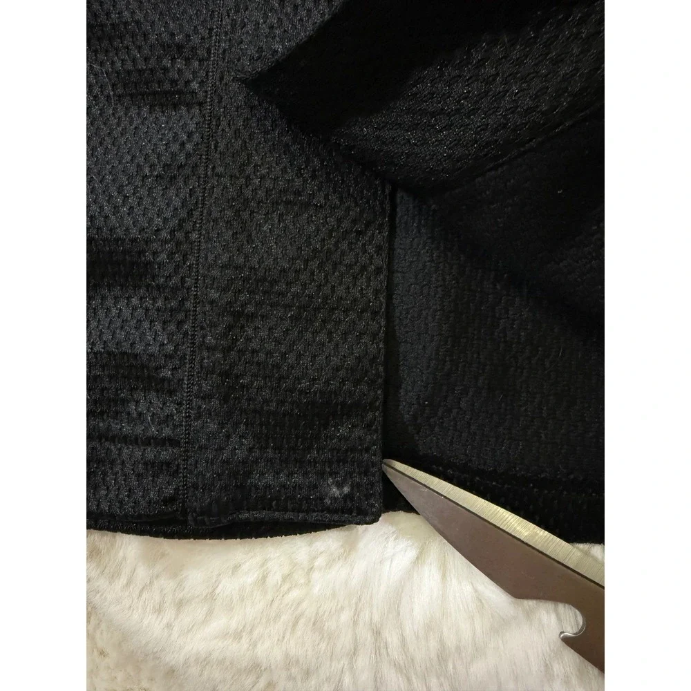 Adidas Baseball Jersey Black Mesh Snap Three Stripe Life Athleisure Streetwear M